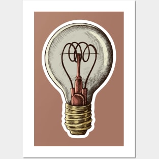 Light bulb artwork - Realistic art of Light bulb Posters and Art